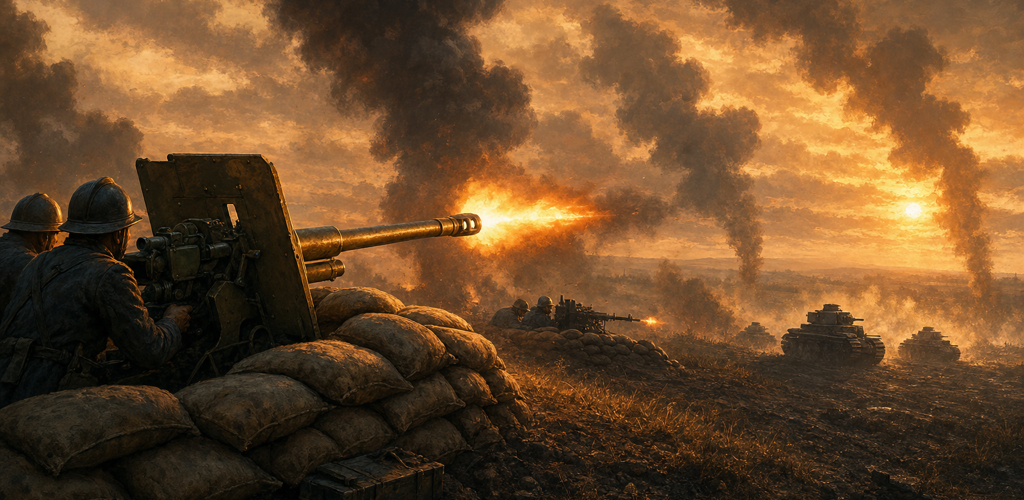 Bataille historique dans Holdline WW2 Tower Defense